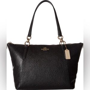 Coach Ava Patent Embossed Leather Black Tote